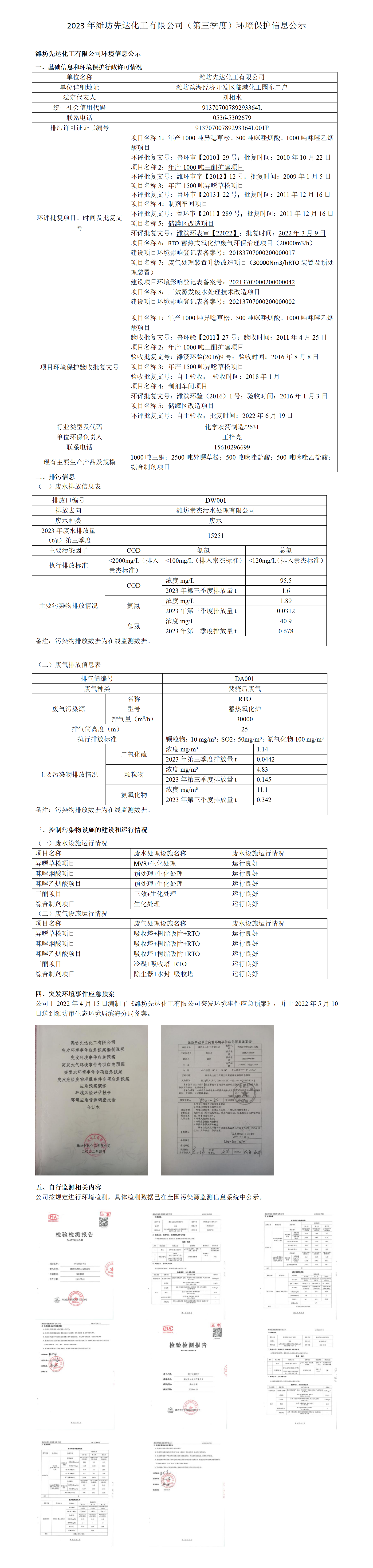 2023骞存綅鍧婂厛杈惧寲宸ユ湁闄愬叕鍙哥涓夊搴︾幆澧冧繚鎶や俊鎭叕绀篲01.png